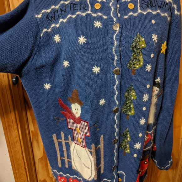 Ugly Christmas Sweater, Vintage, Quaker Factory Sweater, Size Large, in… - Picture 4 of 9